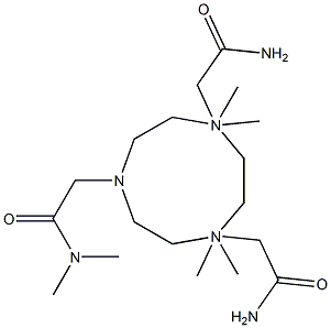 N,N,N',N',N'',N''-Hexamethyl-1,4,7-triazacyclononane-1,4,7-tri(acetamide) Struktur