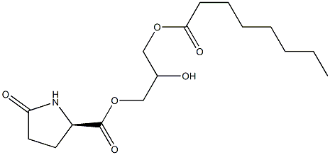 1-[(D-Pyroglutamoyl)oxy]-2,3-propanediol 3-octanoate Struktur