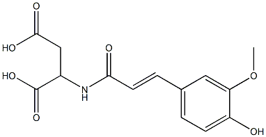 2-[[(E)-3-(4-Hydroxy-3-methoxyphenyl)acryloyl]amino]succinic acid Struktur