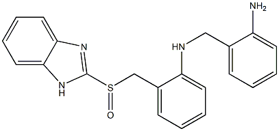 2-[[2-[(2-Aminobenzyl)amino]benzyl]sulfinyl]-1H-benzimidazole Struktur