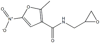 2-Methyl-5-nitro-N-(oxiran-2-ylmethyl)furan-3-carboxamide Struktur