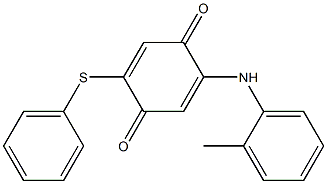 2-(Phenylthio)-5-[(2-methylphenyl)amino]-2,5-cyclohexadiene-1,4-dione Struktur