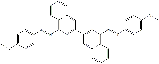 4,4'-Bis(4-dimethylaminophenylazo)-3,3'-dimethyl-2,2'-binaphthalene Struktur