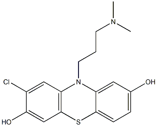 10-[3-(Dimethylamino)propyl]-8-chloro-10H-phenothiazine-2,7-diol Struktur