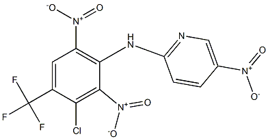 5-Nitro-N-(3-chloro-4-trifluoromethyl-2,6-dinitrophenyl)pyridin-2-amine Struktur