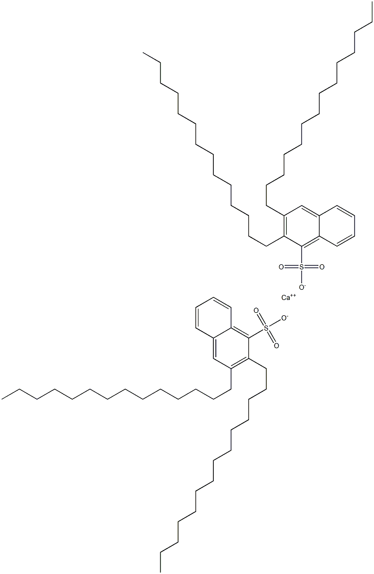 Bis(2,3-ditetradecyl-1-naphthalenesulfonic acid)calcium salt Struktur