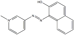 3-[(2-Hydroxy-1-naphthalenyl)azo]-1-methylpyridinium Struktur