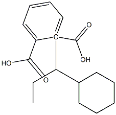 (-)-Phthalic acid hydrogen 1-[(R)-1-cyclohexylpropyl] ester Struktur