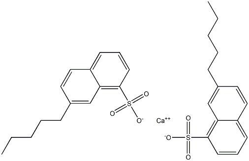 Bis(7-pentyl-1-naphthalenesulfonic acid)calcium salt Struktur