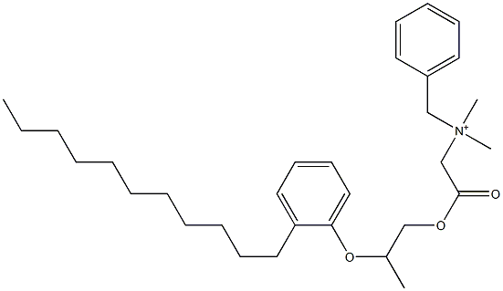 N,N-Dimethyl-N-benzyl-N-[[[2-(2-undecylphenyloxy)propyl]oxycarbonyl]methyl]aminium Struktur