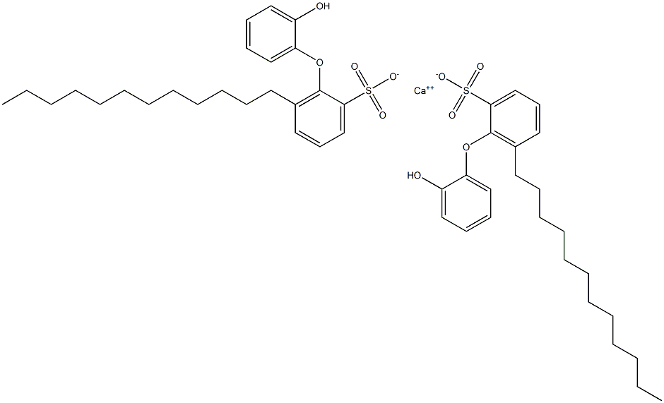 Bis(2'-hydroxy-6-dodecyl[oxybisbenzene]-2-sulfonic acid)calcium salt Struktur