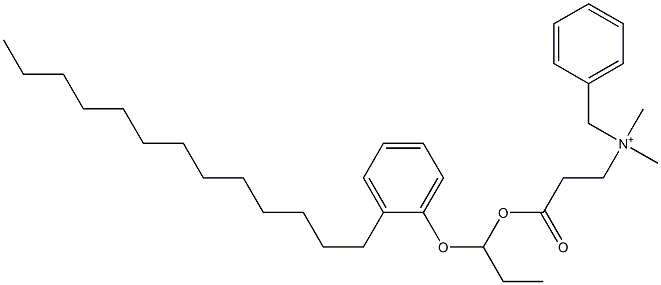 N,N-Dimethyl-N-benzyl-N-[2-[[1-(2-tridecylphenyloxy)propyl]oxycarbonyl]ethyl]aminium Struktur