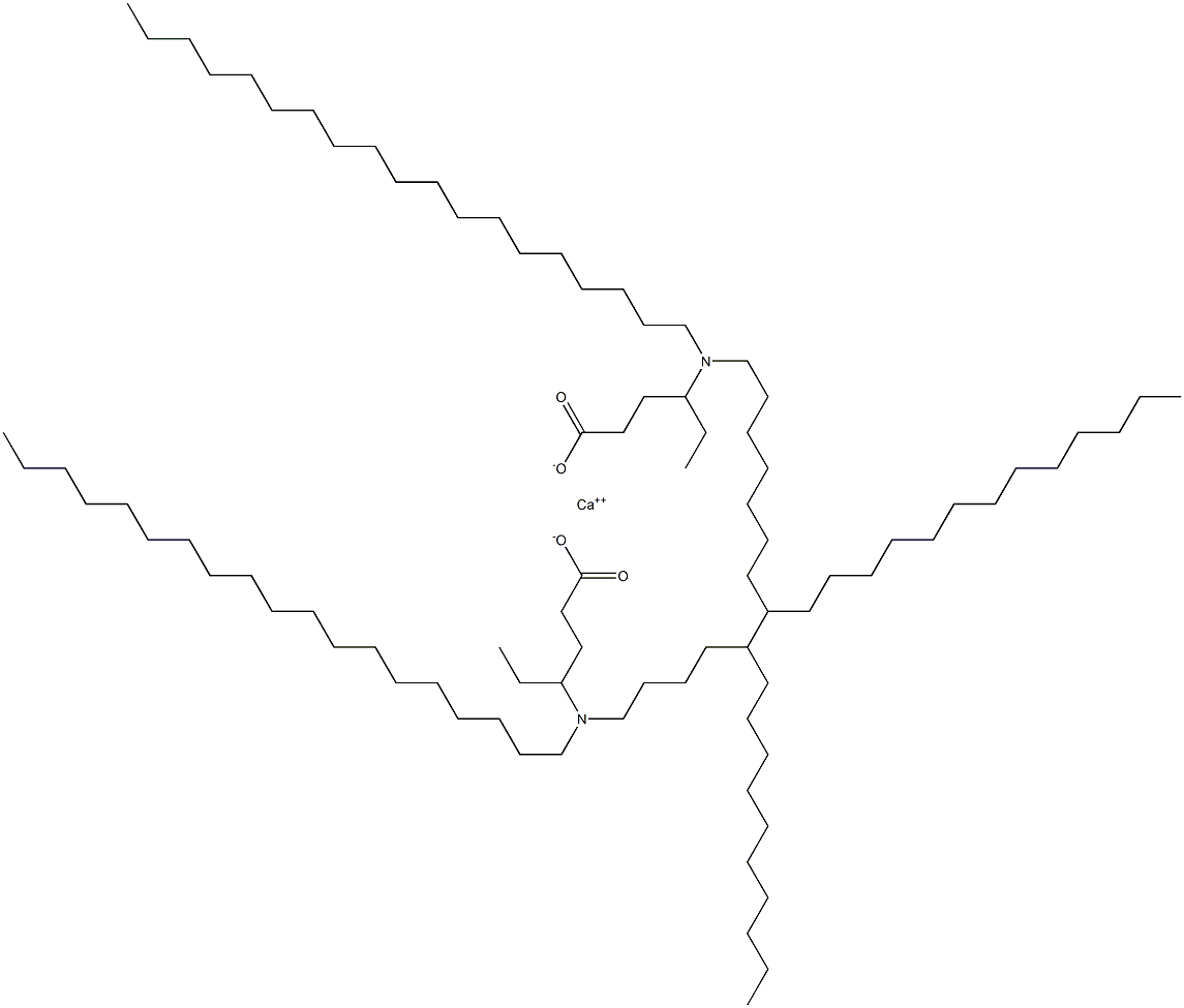 Bis[4-(dinonadecylamino)hexanoic acid]calcium salt Struktur