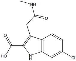 6-Chloro-3-[methylcarbamoylmethyl]-1H-indole-2-carboxylic acid Struktur