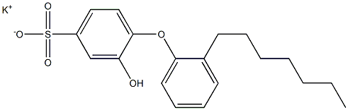 2-Hydroxy-2'-heptyl[oxybisbenzene]-4-sulfonic acid potassium salt Struktur