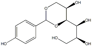 1-O,3-O-(4-Hydroxybenzylidene)-L-glucitol Struktur