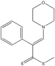 3-(Morpholin-4-yl)-2-phenylpropenedithioic acid methyl ester Struktur