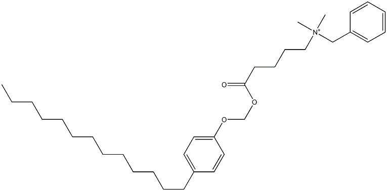 N,N-Dimethyl-N-benzyl-N-[4-[[(4-tridecylphenyloxy)methyl]oxycarbonyl]butyl]aminium Struktur