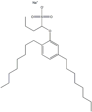 1-(2,5-Dioctylphenoxy)butane-1-sulfonic acid sodium salt Struktur