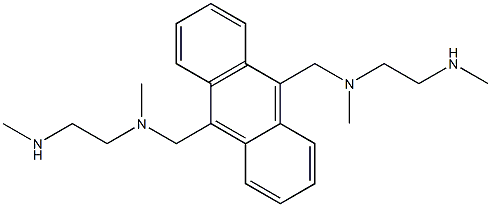 9,10-Bis[N-methyl-N-(2-methylaminoethyl)aminomethyl]anthracene Struktur