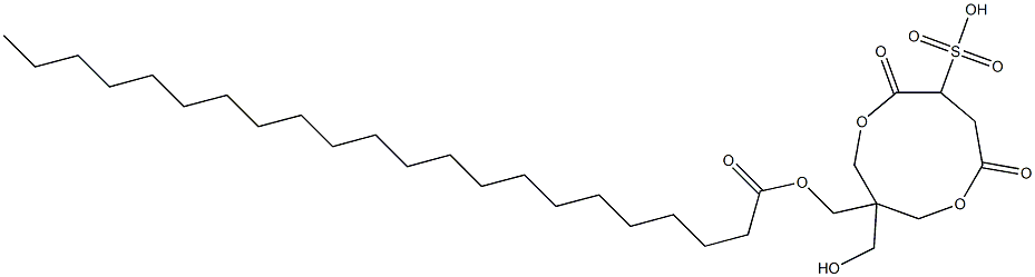 Docosanoic acid [1-(hydroxymethyl)-4,7-dioxo-6-sulfo-3,8-dioxacyclononan-1-yl]methyl ester Struktur