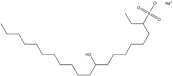 10-Hydroxyhenicosane-3-sulfonic acid sodium salt Struktur