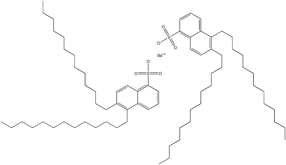 Bis(5,6-ditridecyl-1-naphthalenesulfonic acid)barium salt Struktur