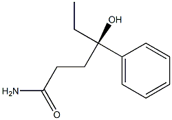 (R)-4-Hydroxy-4-phenylhexanamide Struktur