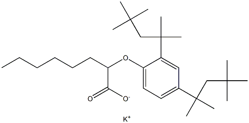 2-[2,4-Bis(1,1,3,3-tetramethylbutyl)phenoxy]octanoic acid potassium salt Struktur