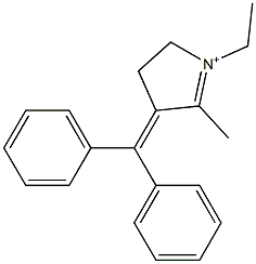 3-Diphenylmethylene-1-ethyl-2-methyl-1-pyrroline-1-ium Struktur