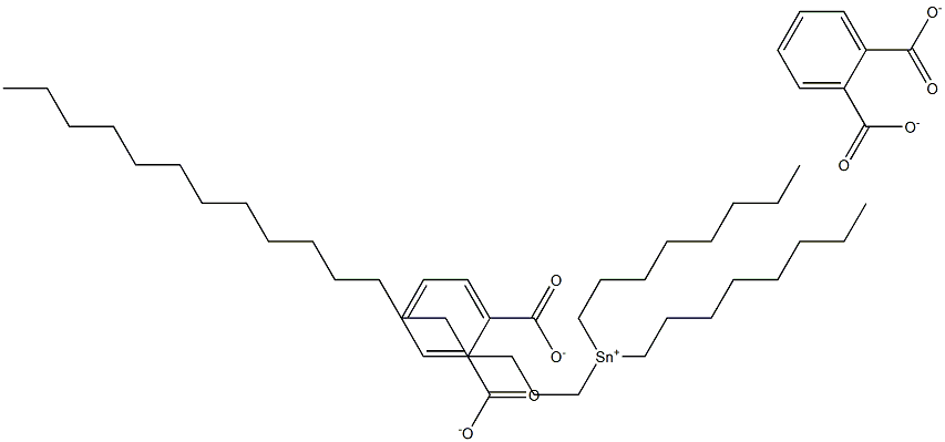 Bis(phthalic acid 1-octadecyl)dioctyltin(IV) salt Struktur