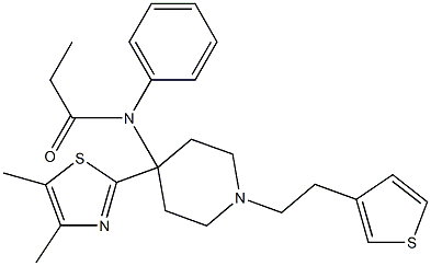 N-(Phenyl)-N-[1-[2-(3-thienyl)ethyl]-4-(4,5-dimethylthiazol-2-yl)piperidin-4-yl]propanamide Struktur