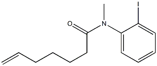 N-(2-Iodophenyl)-N-methyl-6-heptenamide Struktur