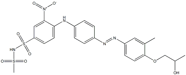 4-[[4-[[4-(2-Hydroxypropoxy)-3-methylphenyl]azo]phenyl]amino]-N-(methylsulfonyl)-3-nitrobenzenesulfonamide Struktur