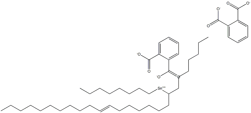 Bis[phthalic acid 1-(7-octadecenyl)]dioctyltin(IV) salt Struktur