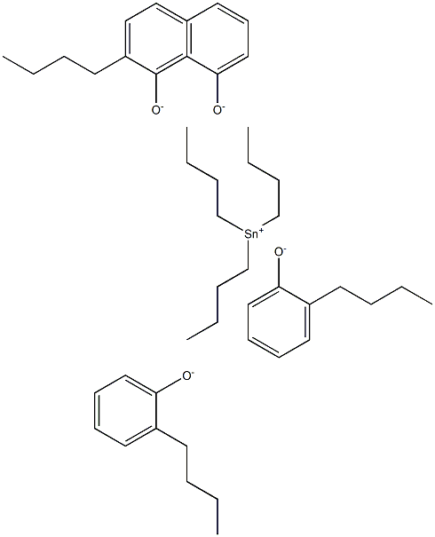 Tributyltin(IV)2-butylphenolate Struktur