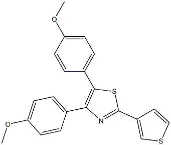 4,5-Bis(4-methoxyphenyl)-2-(3-thienyl)thiazole Struktur