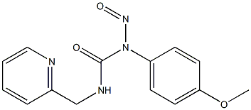 1-(4-Methoxyphenyl)-1-nitroso-3-[(2-pyridinyl)methyl]urea Struktur