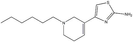 2-Amino-4-[(1-hexyl-1,2,5,6-tetrahydropyridin)-3-yl]thiazole Struktur