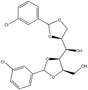 1-O,2-O:4-O,5-O-Bis(3-chlorobenzylidene)-D-glucitol Struktur