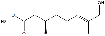 [R,(+)]-8-Hydroxy-3,7-dimethyl-6-octenoic acid sodium salt Struktur