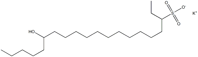 15-Hydroxyicosane-3-sulfonic acid potassium salt Struktur