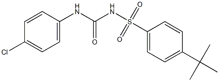 1-(4-tert-Butylphenylsulfonyl)-3-(4-chlorophenyl)urea Struktur