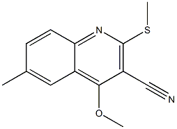 6-Methyl-4-methoxy-2-(methylthio)quinoline-3-carbonitrile Struktur