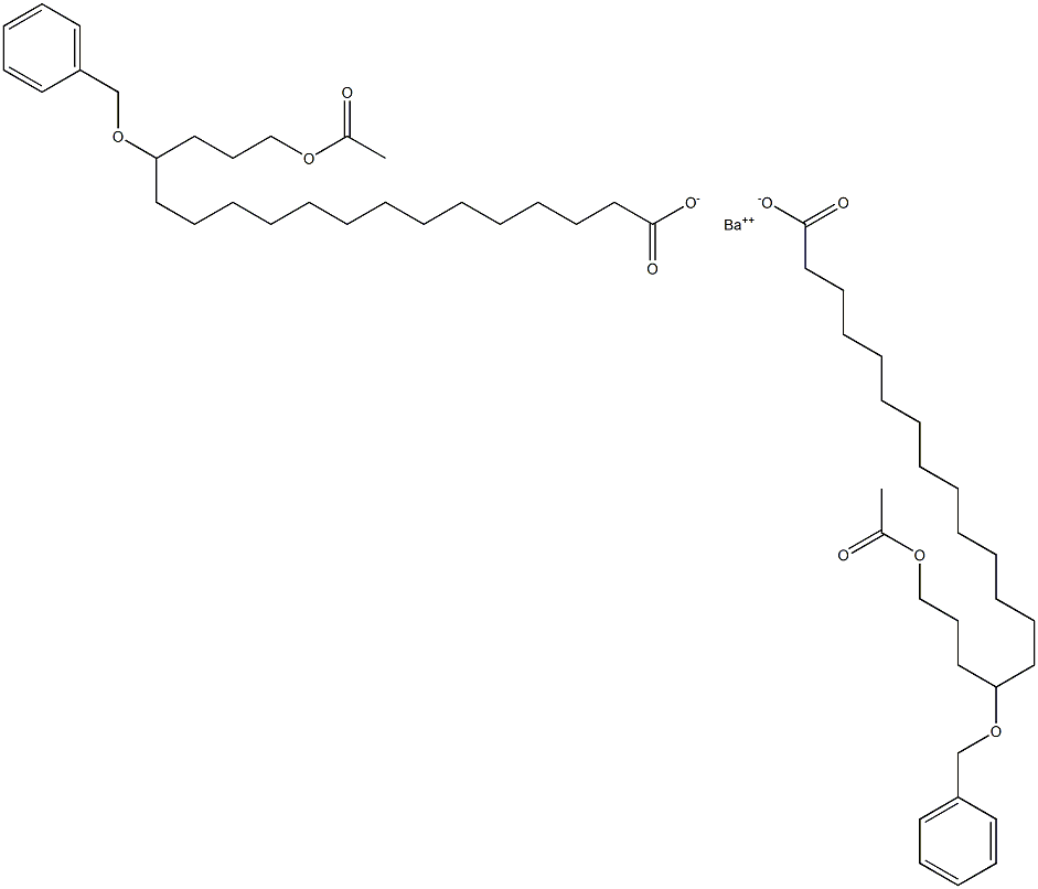 Bis(15-benzyloxy-18-acetyloxystearic acid)barium salt Struktur