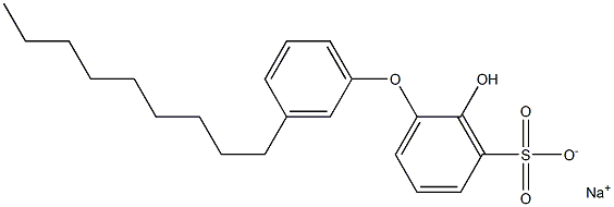 2-Hydroxy-3'-nonyl[oxybisbenzene]-3-sulfonic acid sodium salt Struktur