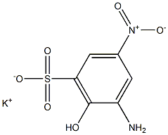 5-Amino-6-hydroxy-3-nitrobenzenesulfonic acid potassium salt Struktur