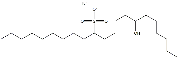 15-Hydroxyhenicosane-10-sulfonic acid potassium salt Struktur