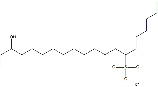 18-Hydroxyicosane-7-sulfonic acid potassium salt Struktur