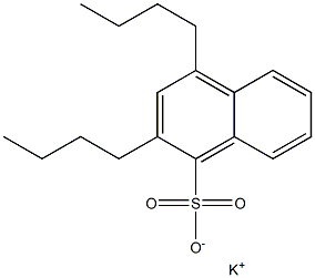 2,4-Dibutyl-1-naphthalenesulfonic acid potassium salt Struktur